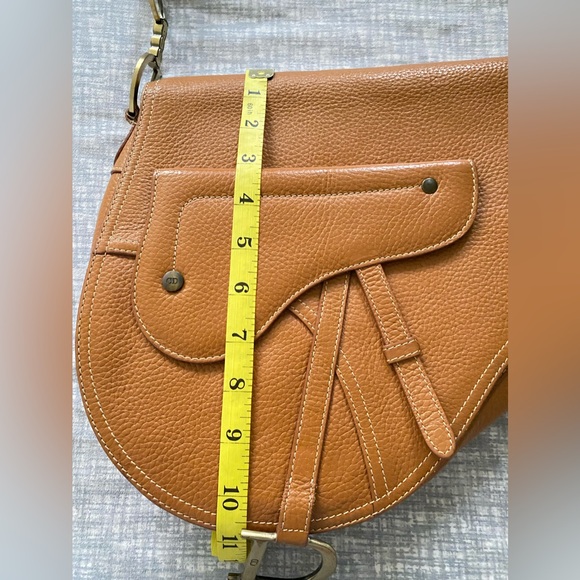 Authentic Vintage Christian Dior Brown Leather Saddlebag - Picture 15 of 16